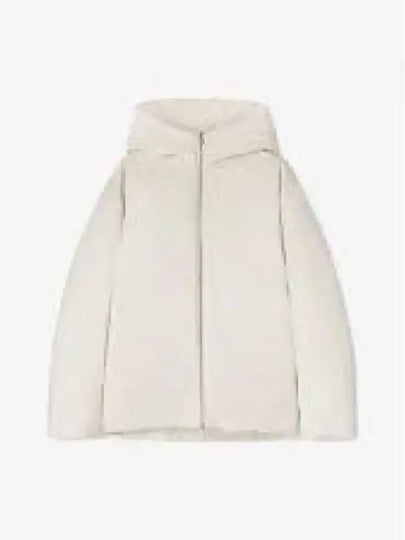 Zipper Hood Padded Down Jacket White - JIL SANDER - BALAAN 2