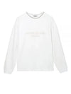 Logo Print Cotton Sweatshirt White - STONE ISLAND - BALAAN 2