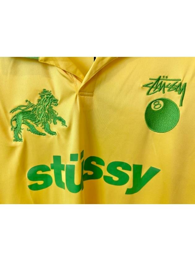 AU Australia Football Polo Long Sleeve T Shirt ST0M0476 Yellow Lime MENS L - STUSSY - BALAAN 2