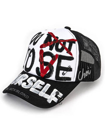 BBD DLY Graffiti Trucker Mesh Cap Black - BLACKBLOND - BALAAN 1