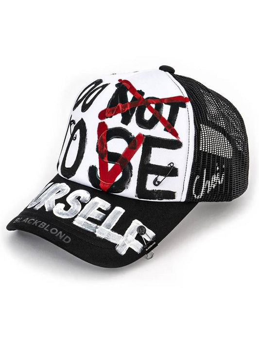 BBD DLY Graffiti Trucker Mesh Cap Black - BLACKBLOND - BALAAN 2