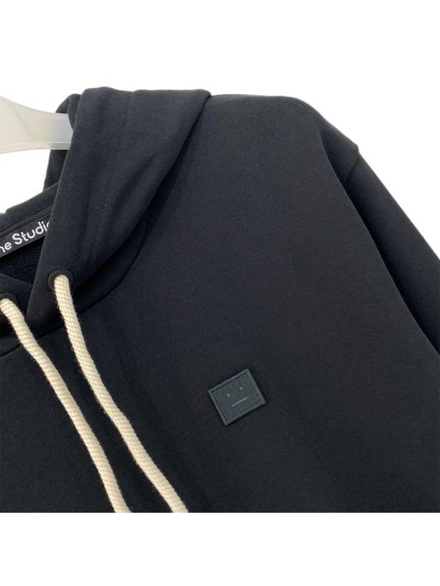 Face Patch Cotton Hoodie Black - ACNE STUDIOS - BALAAN 4