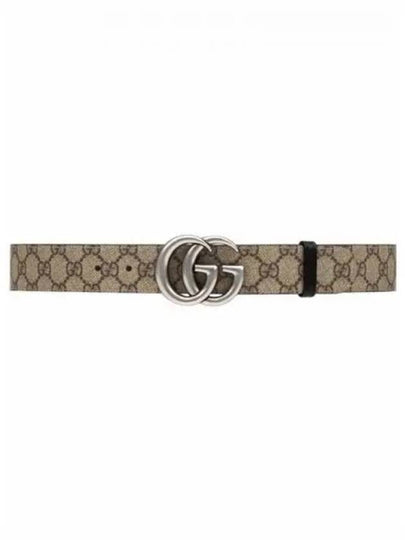 GG Marmont Reversible Leather Belt Beige - GUCCI - BALAAN 2