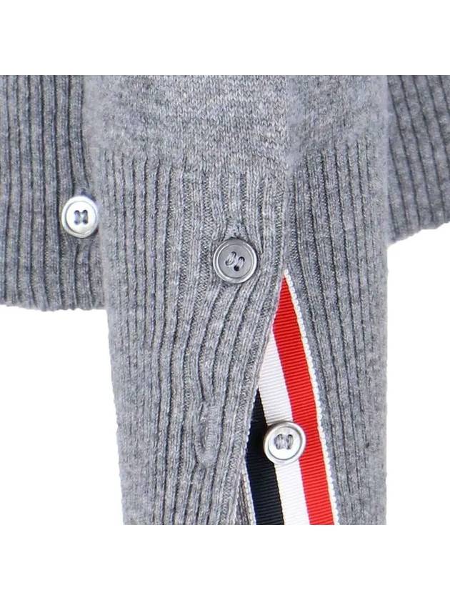 Diagonal Classic Cashmere Knit Top Light Grey - THOM BROWNE - BALAAN 5