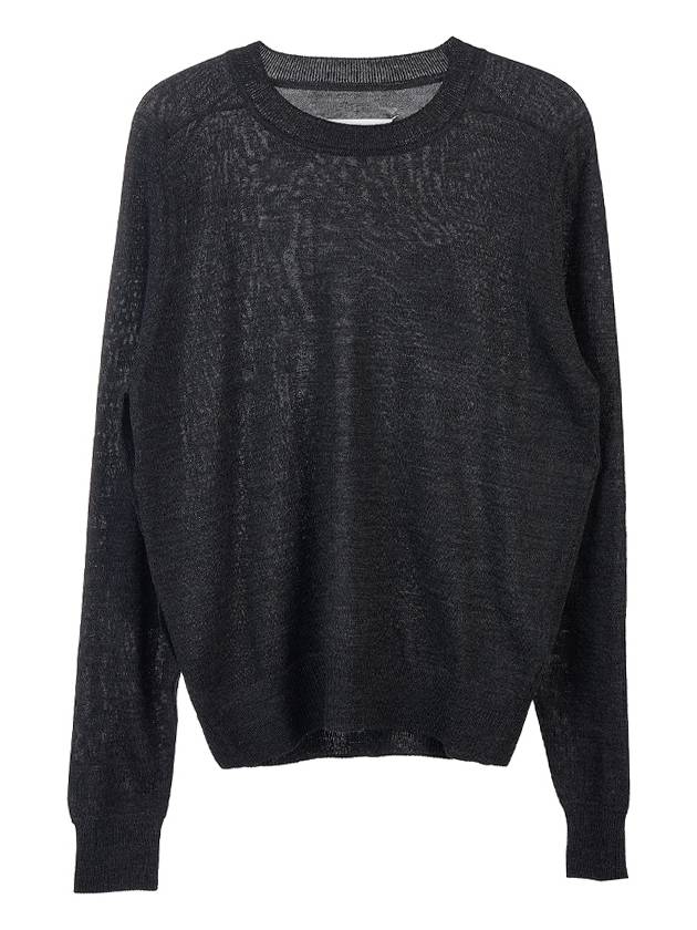 MM6 Women's Back Stitch Wool Knit Top Gray - MAISON MARGIELA - BALAAN.