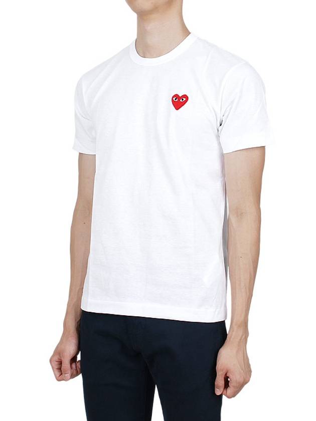 Play Red Heart Waffen Short Sleeve T-Shirt White P1 T108 2 - COMME DES GARCONS - BALAAN 4