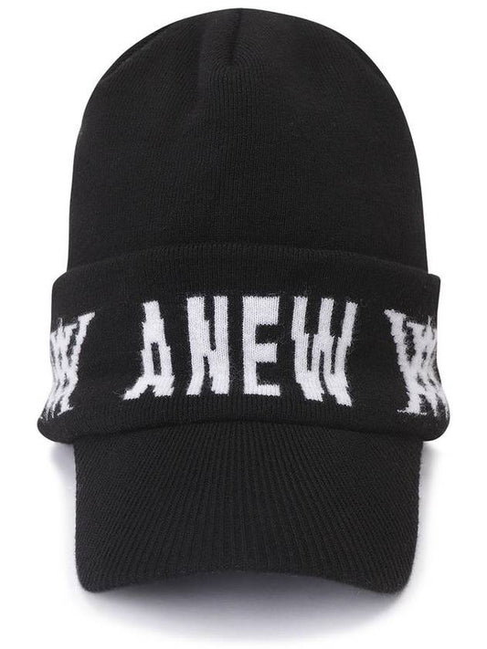 Official Logo Refit Knit Cap BK - ANEWGOLF - BALAAN 2