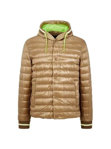 Men s ultra light hooded point goose down padded jacket brown 270462 - HERNO - BALAAN 1