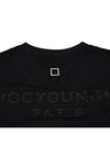 Back Logo Badge Round Cotton Short Sleeve T-Shirt Black - WOOYOUNGMI - BALAAN 7