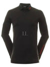 Men's Tour Tech Long Sleeve Polo Shirt Black Melange - J.LINDEBERG - BALAAN 2