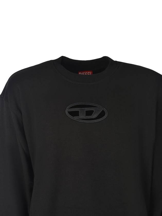 S Boxt OD Cut Out Oval D Logo Sweatshirt Black - DIESEL - BALAAN 5