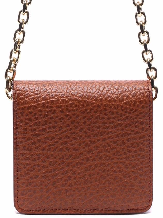 Embroidery Logo Chain Cald Wallet Brown - MAISON MARGIELA - BALAAN 5