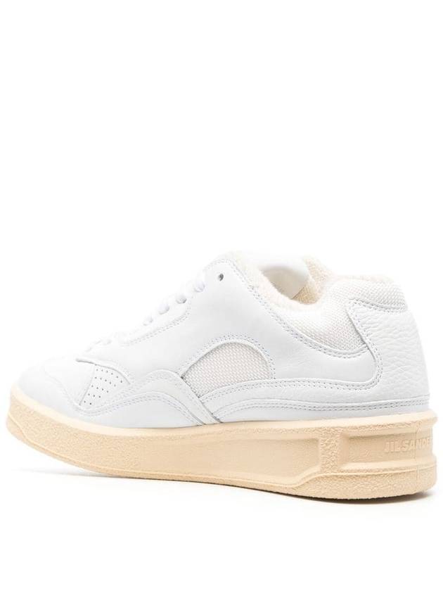 Basket Leather Low Top Sneakers White - JIL SANDER - BALAAN 3