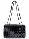 Women s A92797 Black Patent Cocoboy Silver Chain Shoulder Bag - CHANEL - BALAAN 3