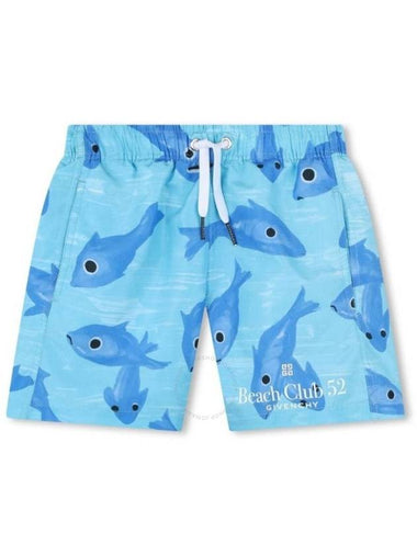 Givenchy Boys Fish Print Swim Trunks Size 10Y - GIVENCHY - BALAAN 1