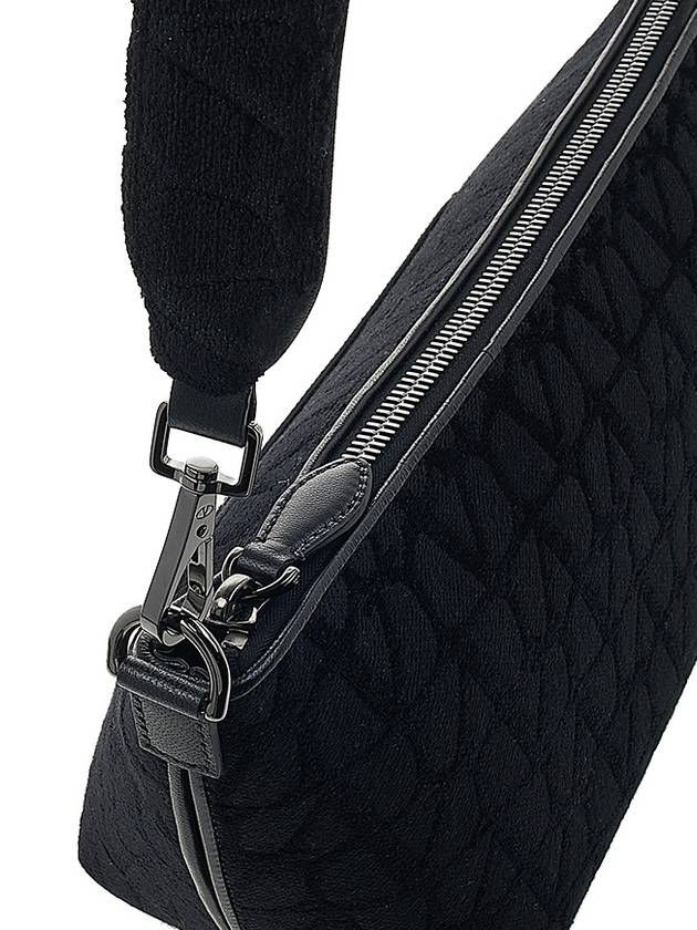 Iconographe Fabric Leather Shoulder Bag Black - VALENTINO - BALAAN 8