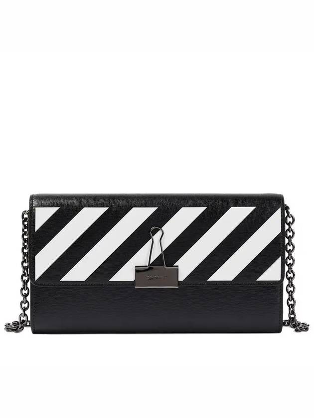 Diag binder clip strap long wallet black - OFF WHITE - BALAAN.