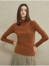 Wool Half Turtleneck Camel - MANAVIS7 - BALAAN 1