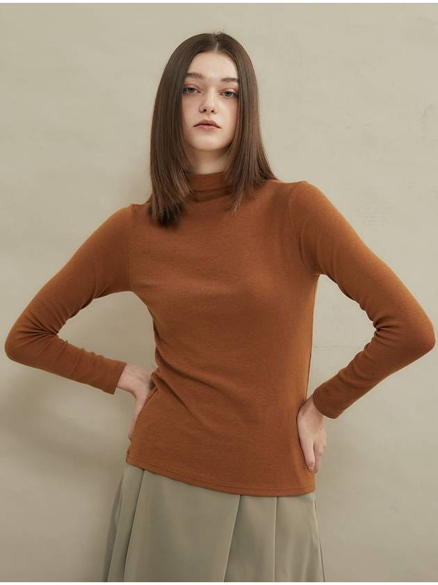 Wool Half Turtleneck Camel - MANAVIS7 - BALAAN 2