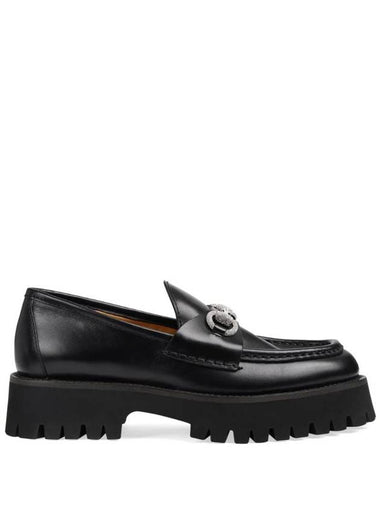 Horsebit Leather Loafer Black - GUCCI - BALAAN 1