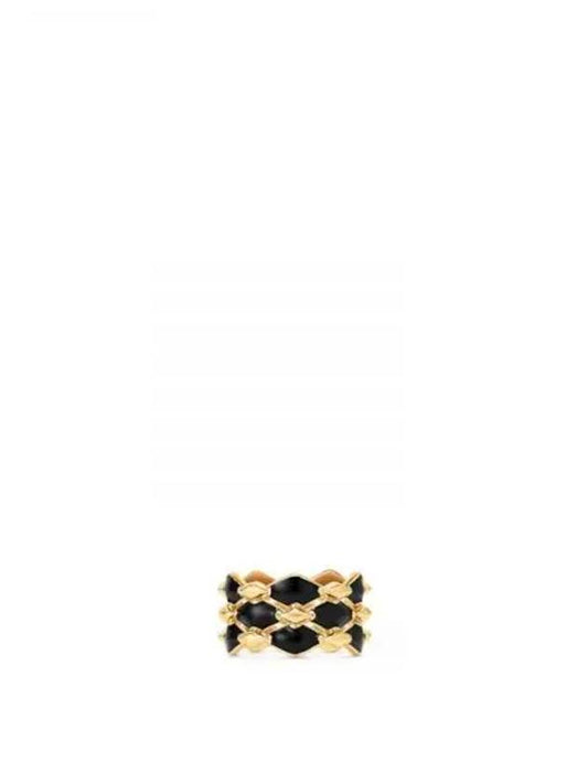 LV Malletage Ring Gold Black - LOUIS VUITTON - BALAAN 2