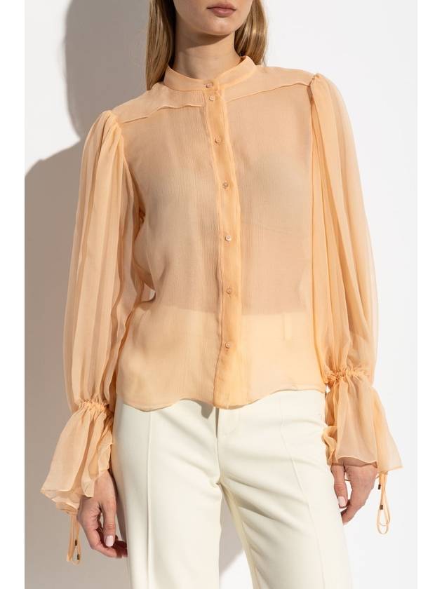 Chloé Silk Shirt, Women's, Orange - CHLOE - BALAAN 3