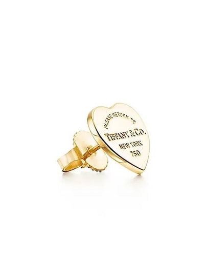 Return to Tiffany Heart Tag Stud Earrings Yellow Gold Mini 23900351 - TIFFANY & CO. - BALAAN 2