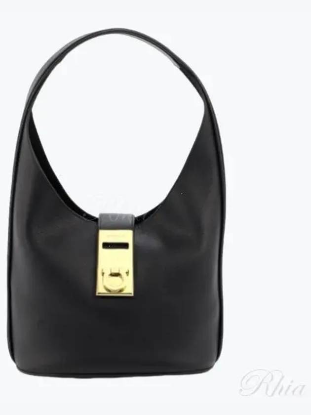 Buckle Hobo Shoulder Bag Black - SALVATORE FERRAGAMO - BALAAN 2