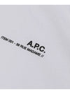 Item Logo Crew Neck Short Sleeve T-Shirt White - A.P.C. - BALAAN 5