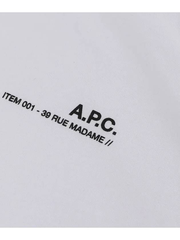Item Logo Crew Neck Short Sleeve T-Shirt White - A.P.C. - BALAAN 5