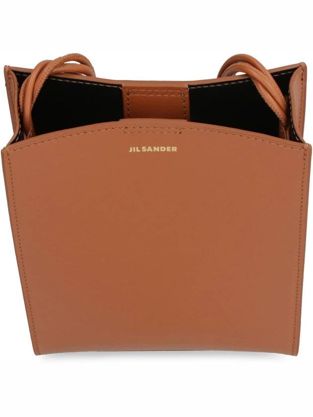 Tangle Smooth Leather Small Cross Bag Cherry Wood - JIL SANDER - BALAAN 7