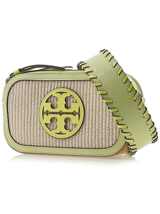 Miller Raffia Mini Cross Bag Green - TORY BURCH - BALAAN 4