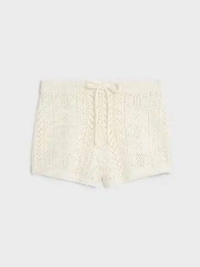 Triomphe Pointelle Shorts Off White - CELINE - BALAAN 2