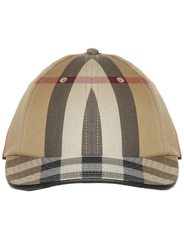 Detail Check Cotton Logo Ball Cap Beige - BURBERRY - BALAAN 5