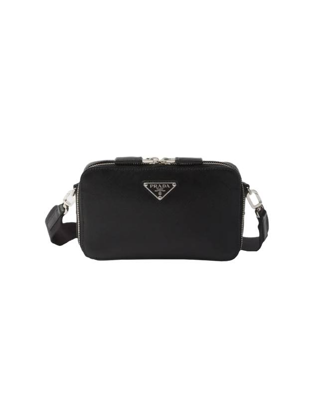 Brique Saffiano Leather Cross Bag Black - PRADA - BALAAN 2