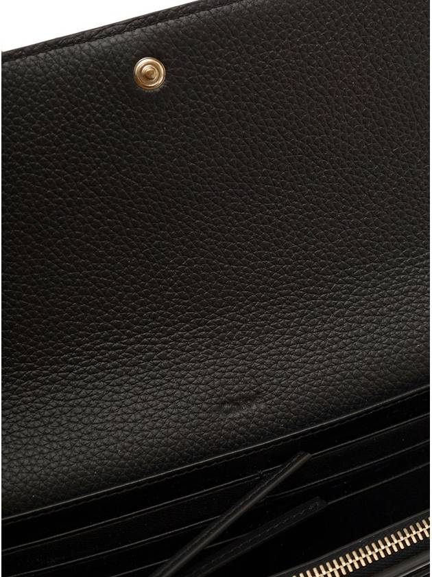 Alphabet Charm Leather Flap Long Wallet Black - CHLOE - BALAAN 5