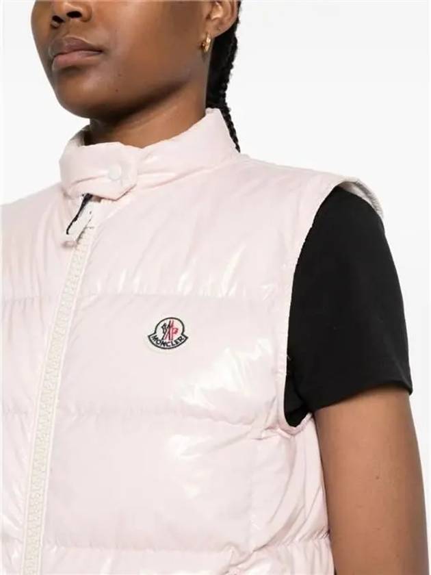 Alcibia Logo Patch Padded Vest Pink - MONCLER - BALAAN 9