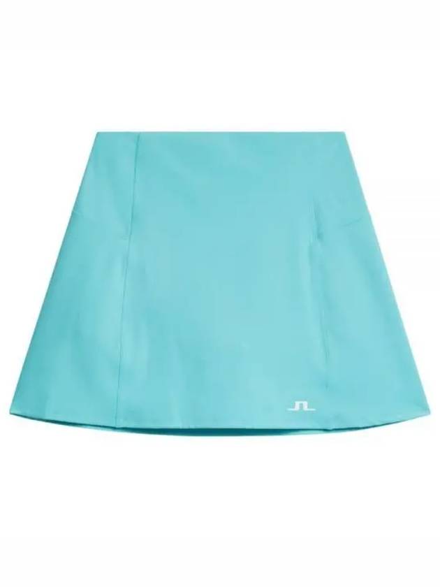 Kayla Logo Print Skirt Blue Curacao - J.LINDEBERG - BALAAN 2