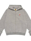 Heart logo hooded zip up jacket gray HM26CS040 - HUMAN MADE - BALAAN 3