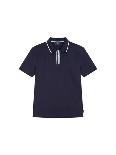 PS trimming collar stretch polo shirt navy 271898 - PAUL SMITH - BALAAN 1