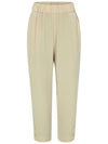 Banding Rib Block Hem Pants Beige - CALLAITE - BALAAN 2