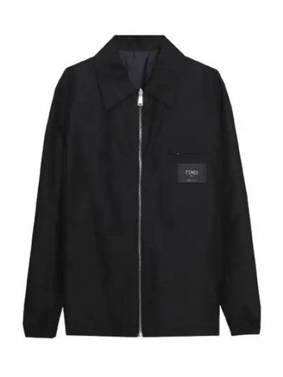 Nylon Reversible Zip-Up Jacket Black - FENDI - BALAAN 2