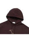 Drold Monsieur LE embroidered logo hooded sweatshirt wine HO145 CO001 WN - DROLE DE MONSIEUR - BALAAN 3