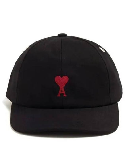 De Coeur Embroidered Logo Ball Cap Black - AMI - BALAAN 2