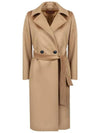 Women's Bcollag Wool Double Coat Camel - MAX MARA - BALAAN 2