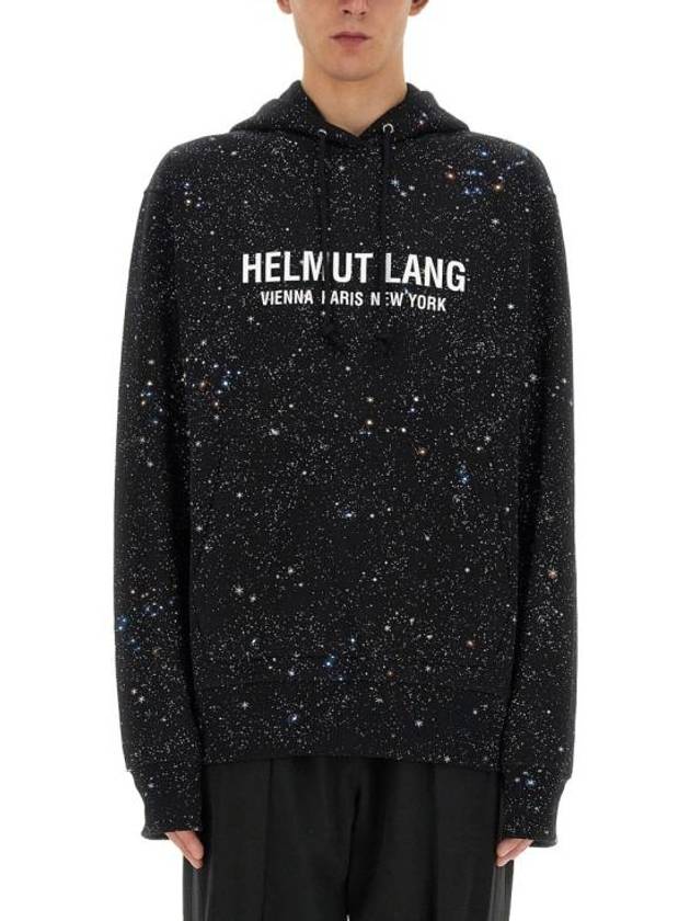 Space Logo Hoodie Black - HELMUT LANG - BALAAN 2