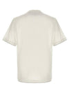 Cotton Short Sleeve T-Shirt Ivory - BRUNELLO CUCINELLI - BALAAN 3