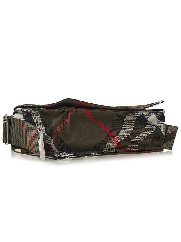 Checked Jacquard Messenger Bag Green - BURBERRY - BALAAN 6