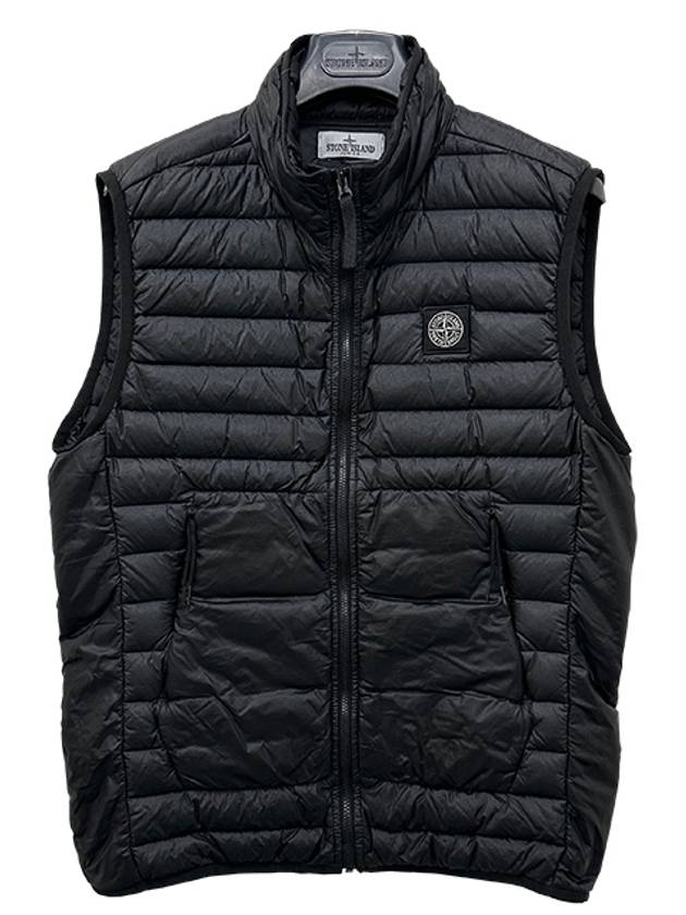 Kids Logo Patch Down Padding Vest 12 14 Black 7716G0332 V0029 - STONE ISLAND - BALAAN 1