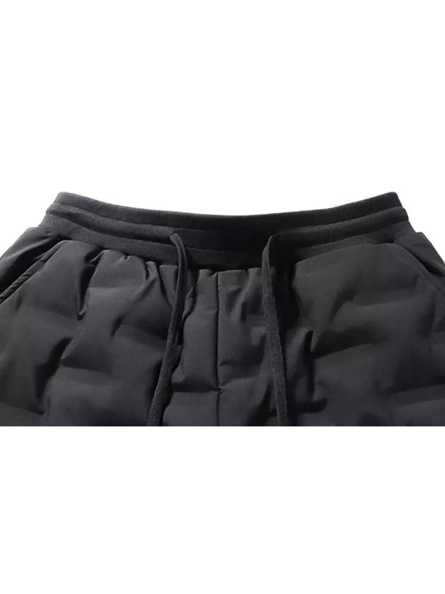 Quilted Duck Down Jogger Banding Padded Straight Pants Black - IKALOOOK - BALAAN 8